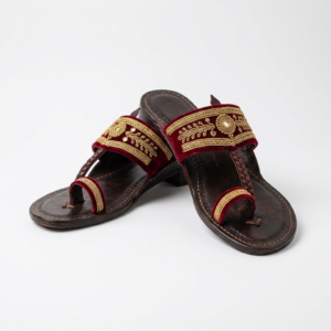 Velvet Kohlapuri Sandals